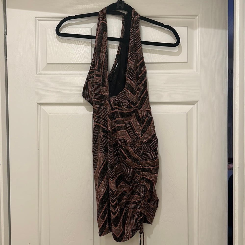 Fashion Nova Black and rose gold dress